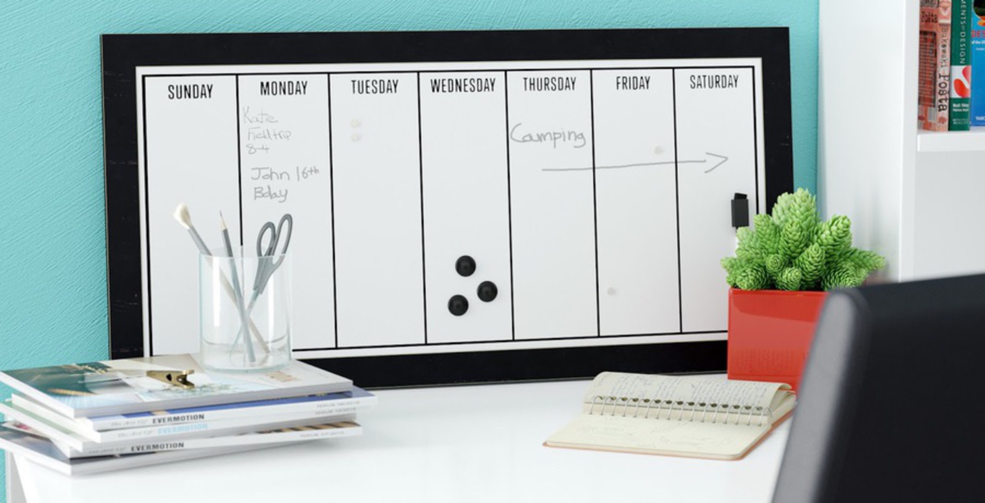 Weekly calendar magnetic dry erase board.thumb
