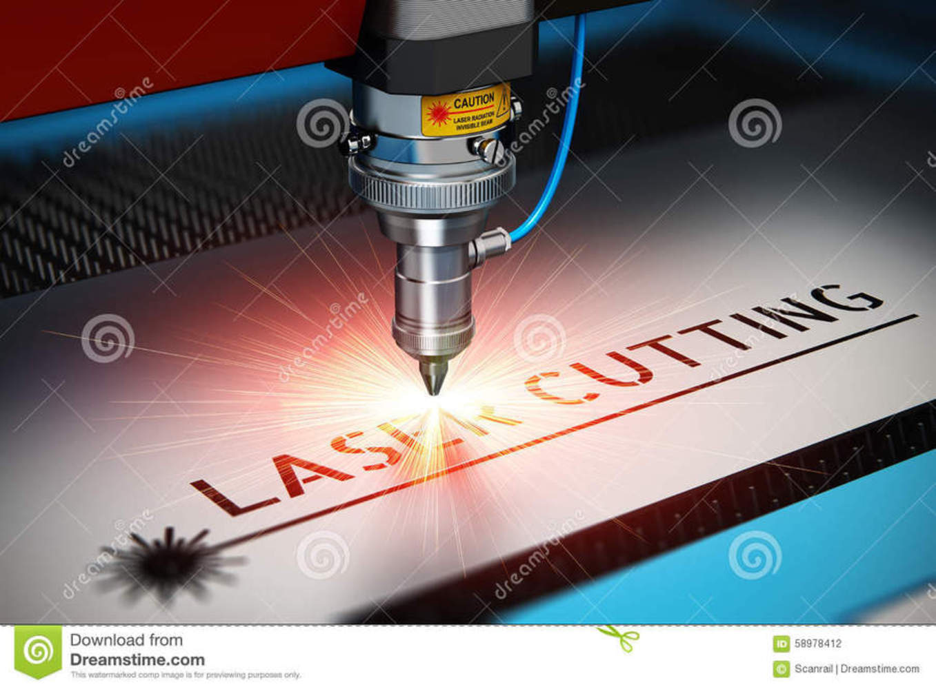 Laser cutting technology metal industry concept macro view industrial digital cnc computer numerical control co invisible beam 58978412.thumb
